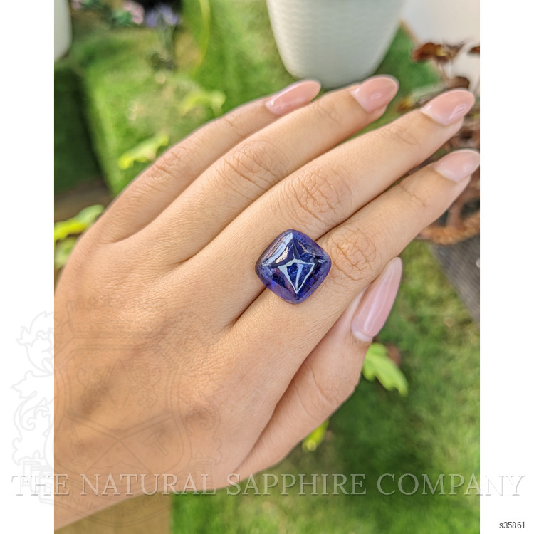 19.50 Ct. Blue Cabochon Sapphire from Ceylon (Sri Lanka)