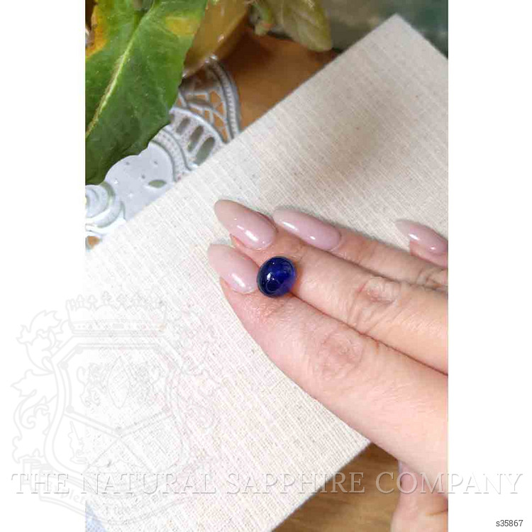 9.68 Ct. Blue Cabochon Sapphire from Ceylon (Sri Lanka)