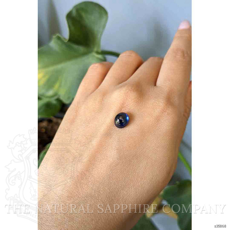 3.73 Ct. Blue Cabochon Sapphire from Ceylon (Sri Lanka)