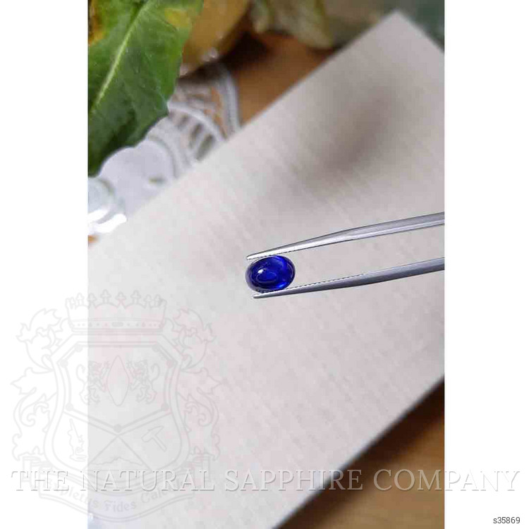 4.04 Ct. Blue Cabochon Sapphire from Ceylon (Sri Lanka)
