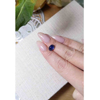 4.04 Ct. Blue Cabochon Sapphire from Ceylon (Sri Lanka) Life Style