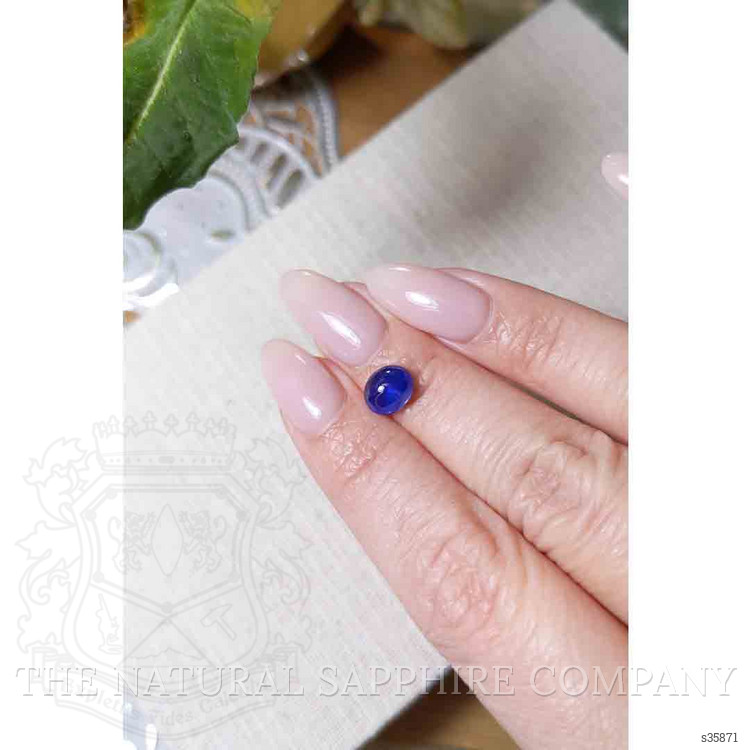2.34 Ct. Blue Cabochon Sapphire from Ceylon (Sri Lanka)