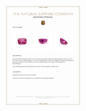 2.07 Ct. Pink Sapphire from Mozambique Appraisal