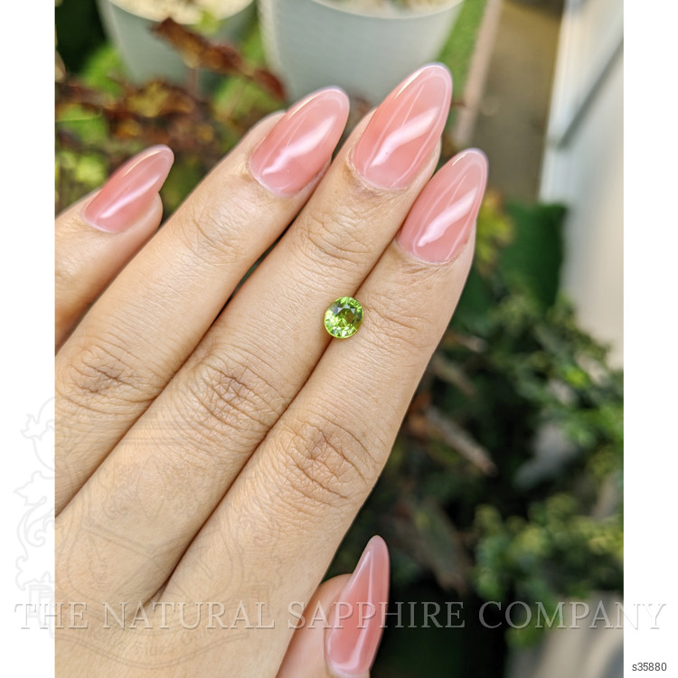 0.86 Ct. Yellowish Green Sapphire from Madagascar