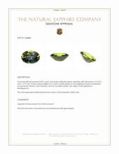0.82 Ct. Yellowish Green Sapphire from Madagascar Appraisal