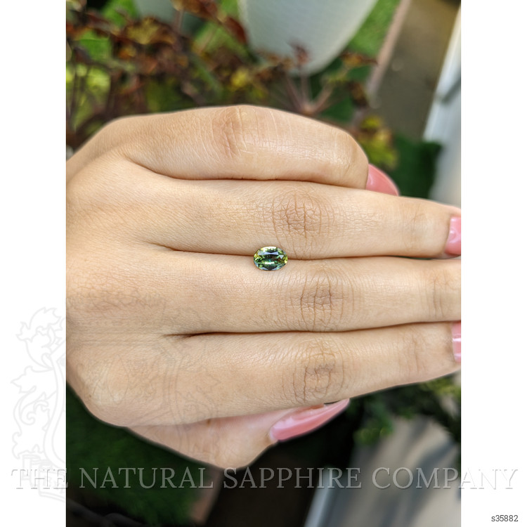 0.82 Ct. Yellowish Green Sapphire from Madagascar