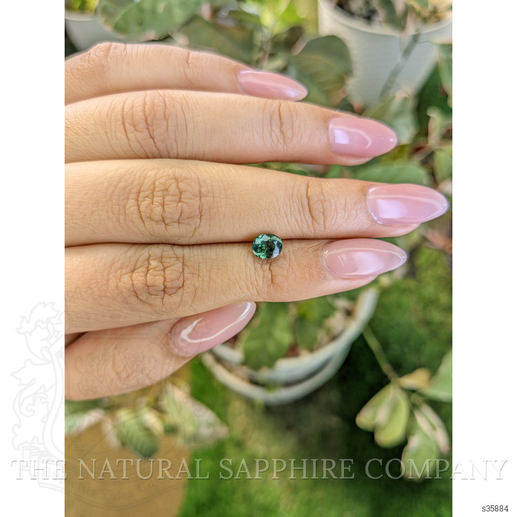 0.91 Ct. Bluish Green Sapphire from Madagascar