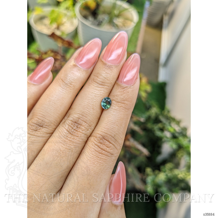 0.91 Ct. Bluish Green Sapphire from Madagascar