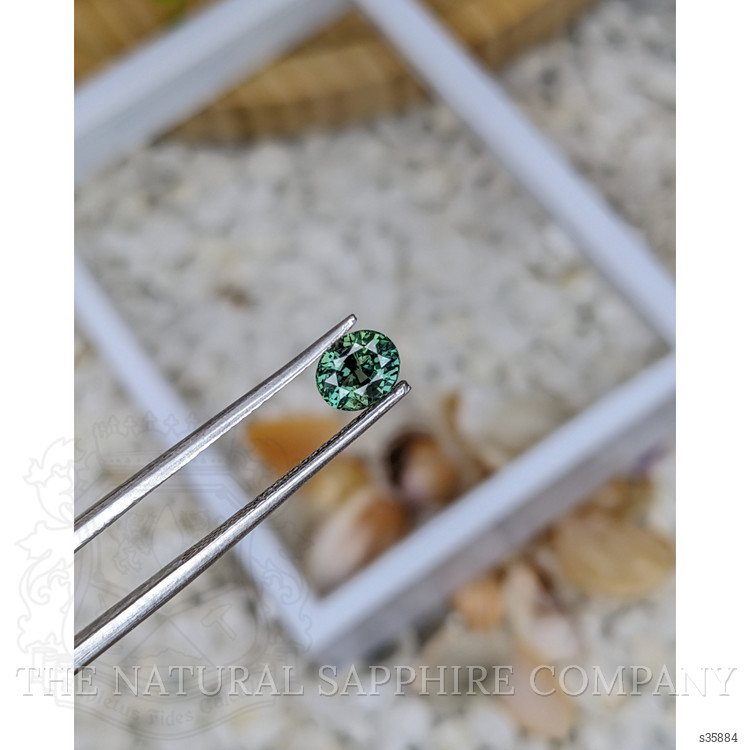 0.91 Ct. Bluish Green Sapphire from Madagascar