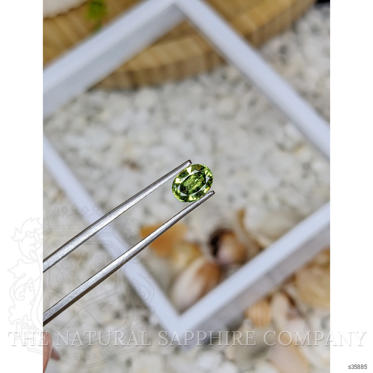 0.91 Ct. Yellowish Green Sapphire from Madagascar