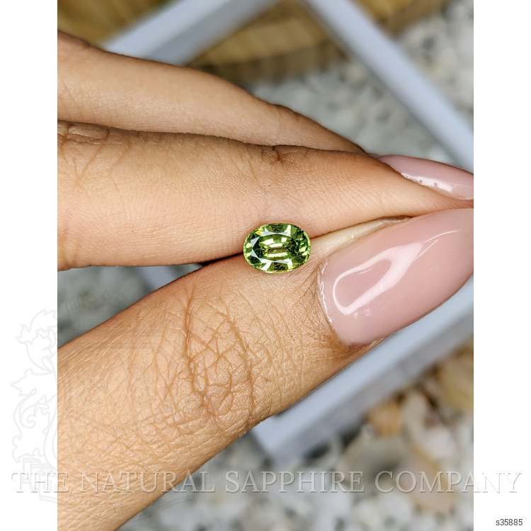 0.91 Ct. Yellowish Green Sapphire from Madagascar