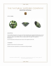 1.02 Ct. Yellowish Green Sapphire from Madagascar Appraisal