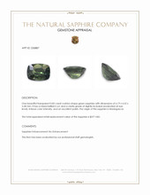 0.82 Ct. Green Sapphire from Madagascar Appraisal
