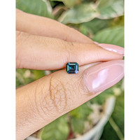 0.61 Ct. Greenish Blue Sapphire from Madagascar Life Style