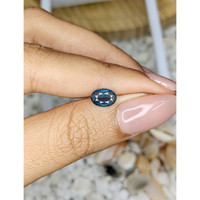 1.00 Ct. Greenish Blue Sapphire from Madagascar Life Style