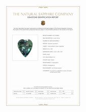 0.80 Ct. Bluish Green Sapphire from Madagascar Scan Report