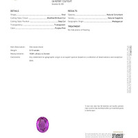 3.13 Ct. Purplish Pink Sapphire from Madagascar Scan Report