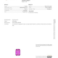 3.07 Ct. Purplish Pink Sapphire from Madagascar Scan Report