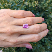 3.07 Ct. Purplish Pink Sapphire from Madagascar Life Style