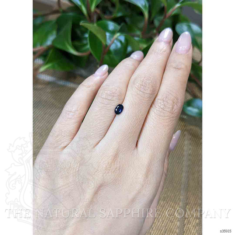 0.59 Ct. Blue Sapphire from Ceylon (Sri Lanka)