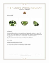 0.61 Ct. Green Sapphire from Madagascar Appraisal