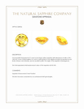 0.57 Ct. Yellow Sapphire from Madagascar Appraisal
