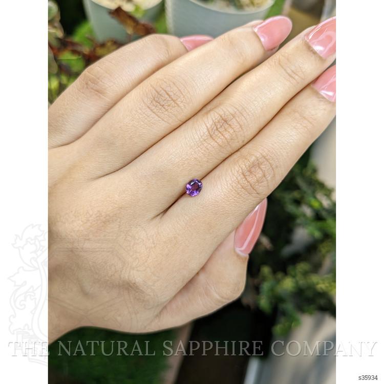 0.62 Ct. Pinkish Purple Sapphire from Ceylon (Sri Lanka)