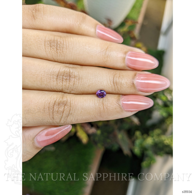 0.62 Ct. Pinkish Purple Sapphire from Ceylon (Sri Lanka)