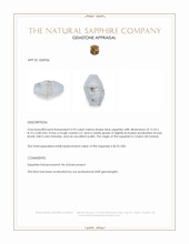 6.93 Ct. Blue Sapphire Crystal from Ceylon (Sri Lanka) Appraisal