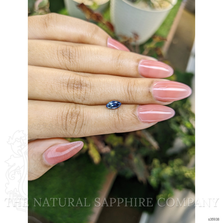 0.84 Ct. Blue Sapphire from Ceylon (Sri Lanka)