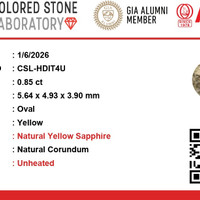 0.85 Ct. Yellow Sapphire from Ceylon (Sri Lanka) Scan Report