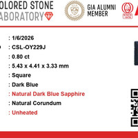 0.80 Ct. Blue Sapphire from Ceylon (Sri Lanka) Scan Report