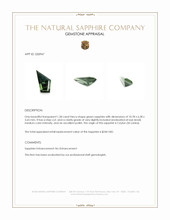 1.28 Ct. Green Sapphire from Ceylon (Sri Lanka) Appraisal