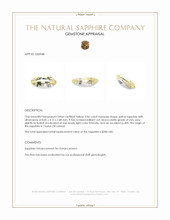 0.86 Ct. Yellow Sapphire from Ceylon (Sri Lanka) Appraisal