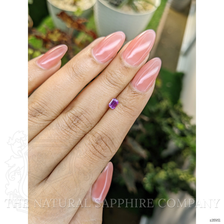 0.56 Ct. Pinkish Purple Sapphire from Ceylon (Sri Lanka)