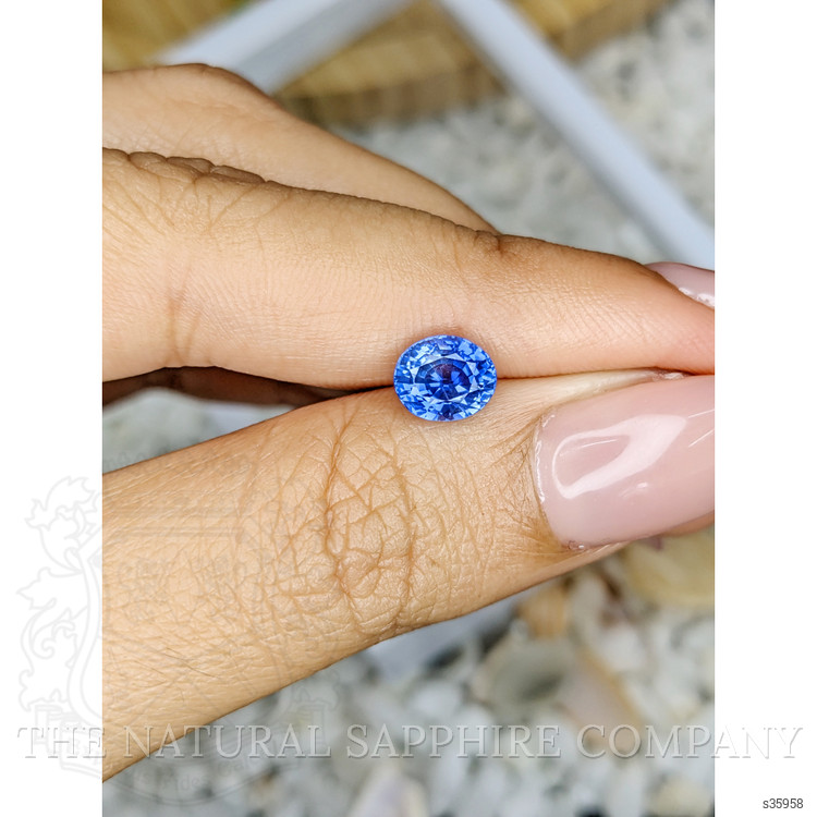1.62 Ct. Blue Sapphire from Ceylon (Sri Lanka)