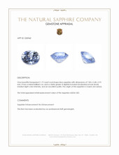 1.19 Ct. Blue Sapphire from Ceylon (Sri Lanka) Appraisal