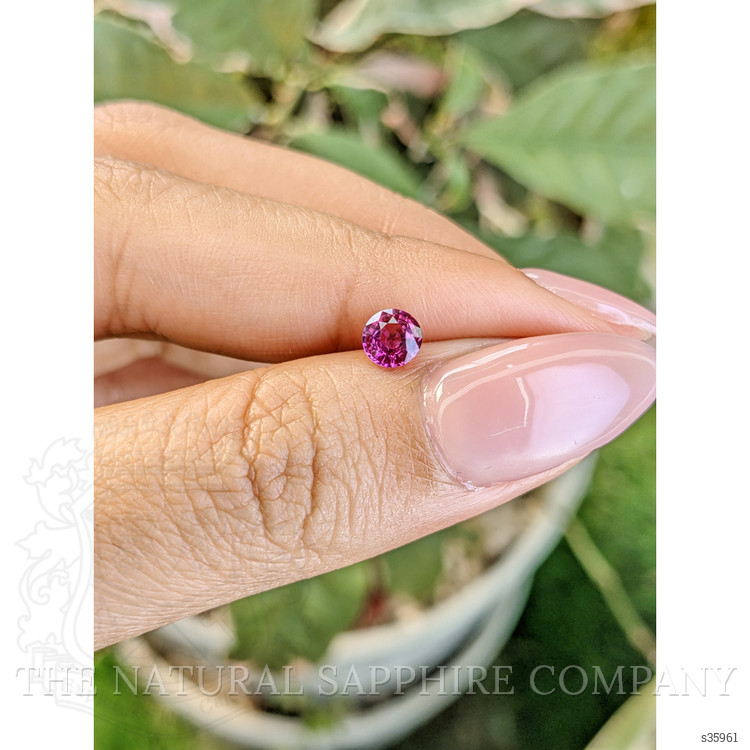0.57 Ct. Purplish Pink Sapphire from Ceylon (Sri Lanka)