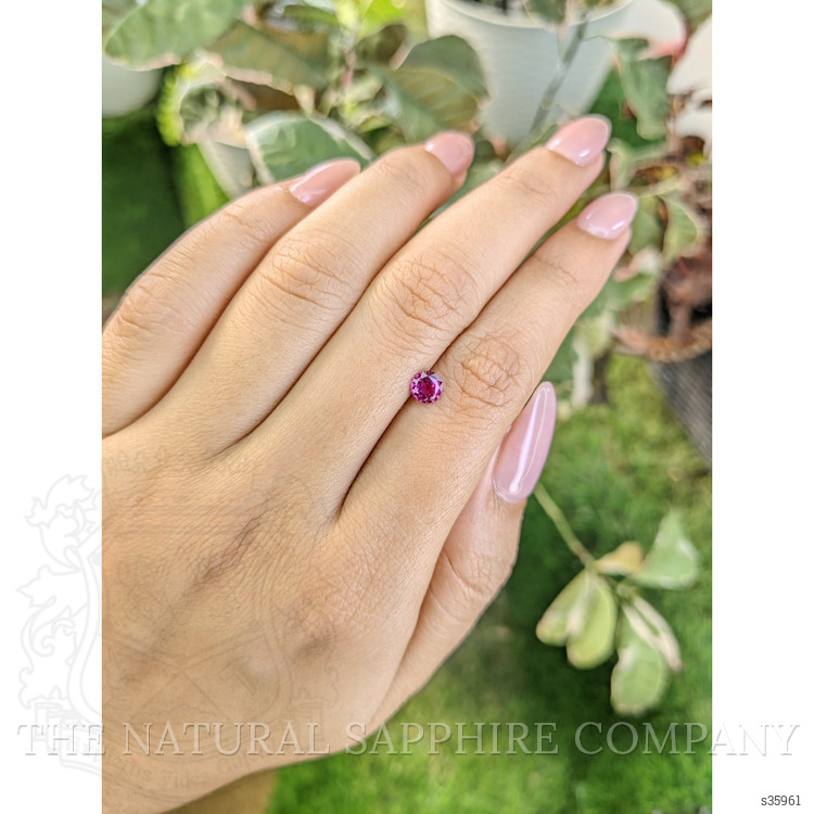 0.57 Ct. Purplish Pink Sapphire from Ceylon (Sri Lanka)