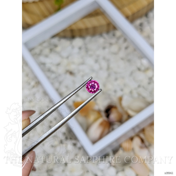 0.57 Ct. Purplish Pink Sapphire from Ceylon (Sri Lanka)