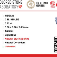 0.81 Ct. Blue Sapphire from Ceylon (Sri Lanka) Scan Report