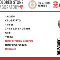 1.54 Ct. Yellow Sapphire from Ceylon (Sri Lanka) Scan Report