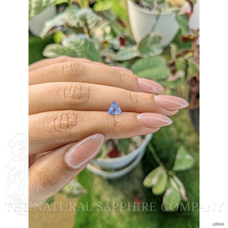 0.89 Ct. Blue Sapphire from Ceylon (Sri Lanka)