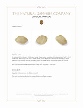 12.88 Ct. Yellow Rough Sapphire from Ceylon (Sri Lanka) Appraisal