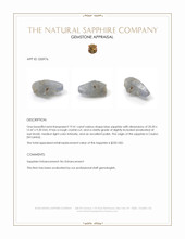 19.41 Ct. Blue Sapphire Crystal from Ceylon (Sri Lanka) Appraisal