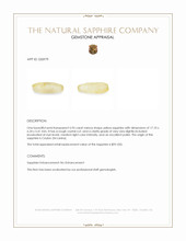 5.95 Ct. Yellow Sapphire Crystal from Ceylon (Sri Lanka) Appraisal