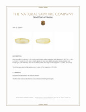 5.95 Ct. Yellow Rough Sapphire from Ceylon (Sri Lanka) Appraisal