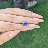 2.97 Ct. Blue Sapphire from Ceylon (Sri Lanka) Life Style