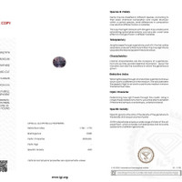 1.22 Ct. Purple Sapphire from Ceylon (Sri Lanka) Scan Report