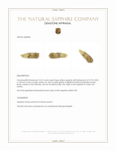 14.47 Ct. Yellow Rough Sapphire Crystal from Ceylon (Sri Lanka) Appraisal